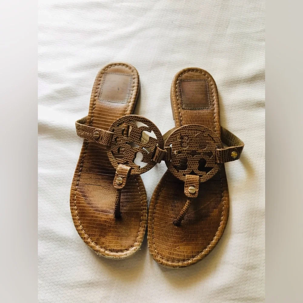 Tory Burch Brown Sandals with Cutout‎ Design
